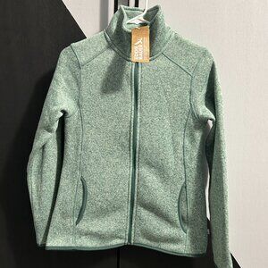 NWT Eddie Bauer Juniper Heathered Full Zip‎ Sweater Fleece Women's Size XS